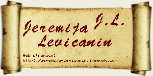 Jeremija Levičanin vizit kartica